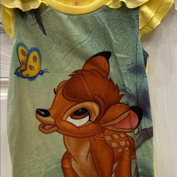 Disney Yellow Bambi Kids Nightgown - Picture 4 of 11